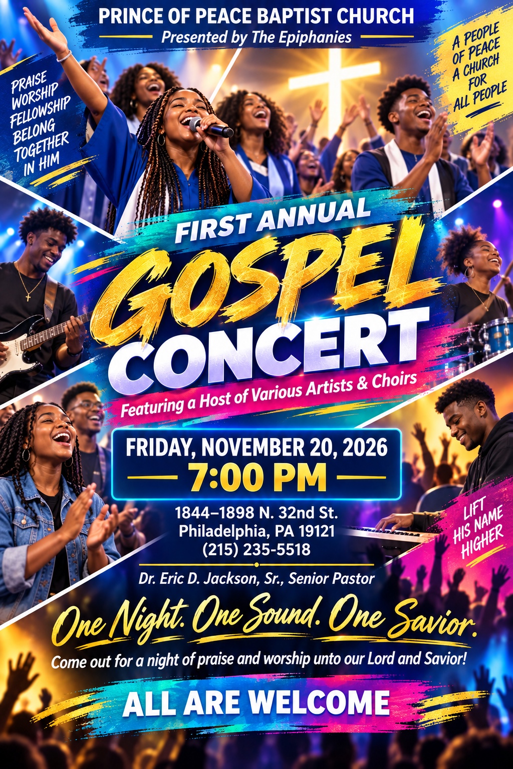 First Annual Gospel Concert at Prince of Peace Baptist Church on November 20, 2026